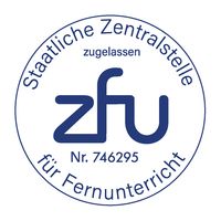 Siegel der ZFU-Zulassung für den Fernkurs Bauvertragsrecht