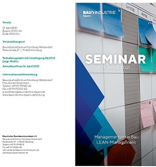 Managementzirkel LEAN-Management der Bayerischen Bauindustrie LEAN-Management